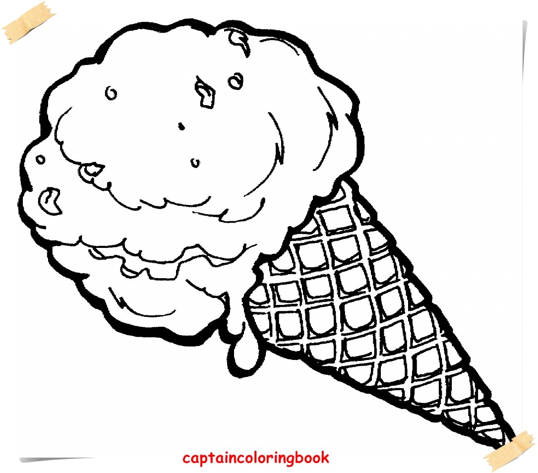 1085x954 Ice Cream Coloring Book For Children