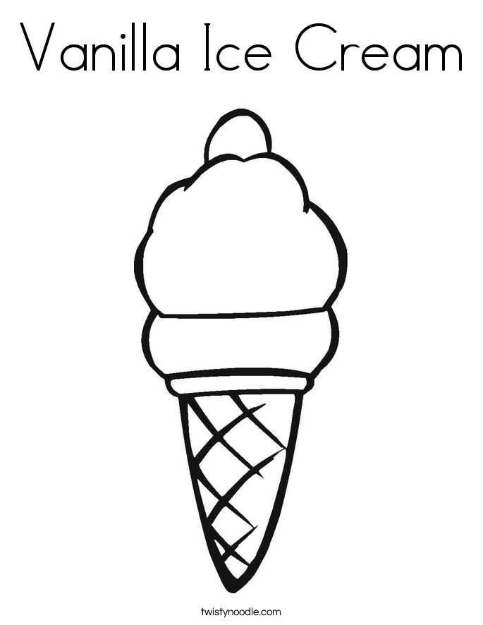 685x886 Vanilla Ice Cream Coloring Page