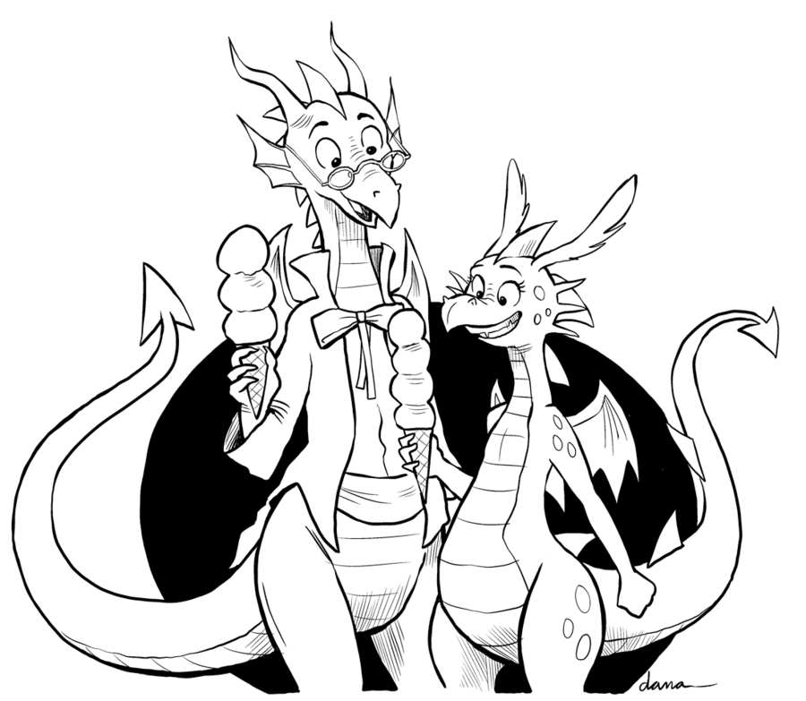 900x783 Dragons And Ice Cream By Pedantia