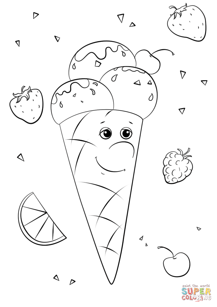 849x1200 Ice Cream Character Coloring Page Free Printable Coloring Pages
