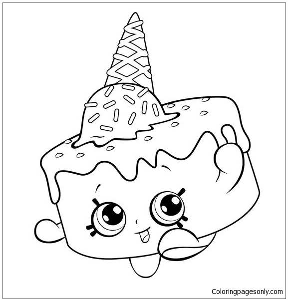 577x603 Ice Cream Shopkins Coloring Page