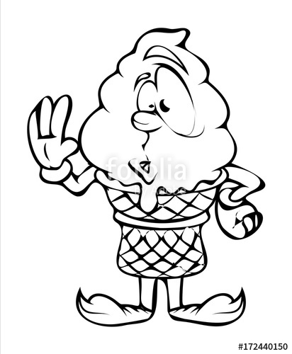 412x500 Shocked Cartoon Ice Cream Drawing Stock Image And Royalty Free