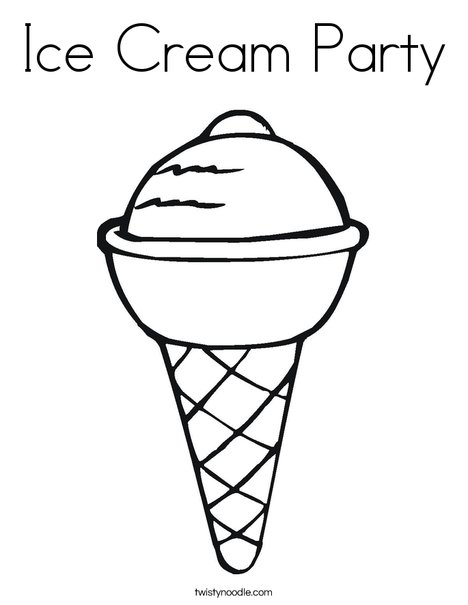 468x605 Ice Cream Party Coloring Page From Let's Party