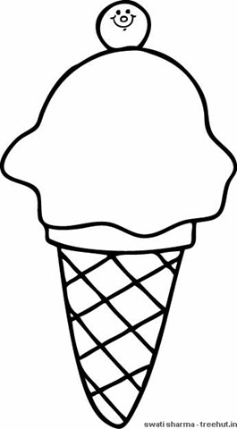 265x480 Softy Ice Cream Coloring Page