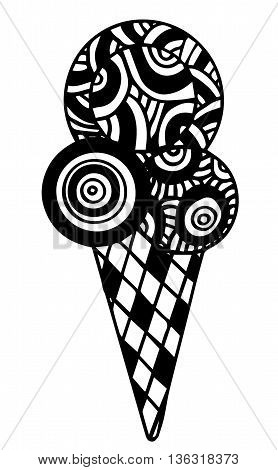 278x470 Abstract Black Line Ice Cream. Vector Amp Photo Bigstock