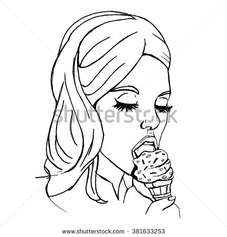 450x470 Drawn Ice Cream Face