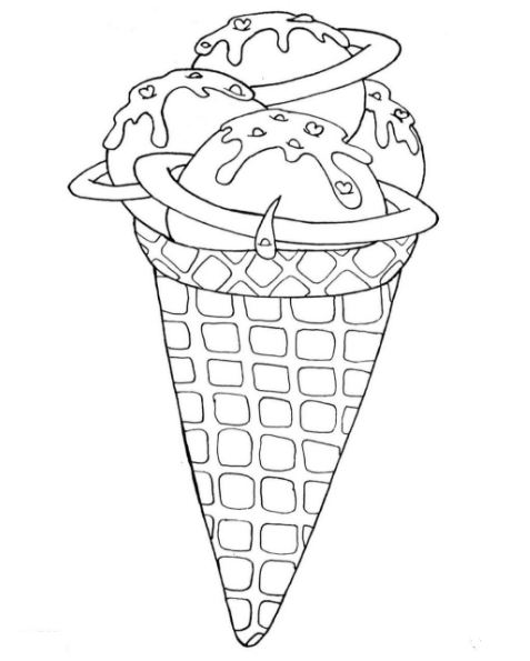 477x595 Ice Cream Coloring Page Free Drawing Board Weekly