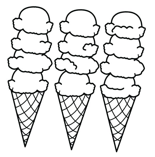600x608 Ice Cream Sundae Coloring Together With Ice Cream Colouring Page 3