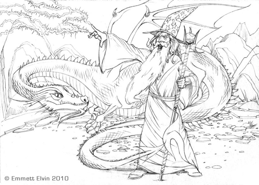 900x644 Wizard And Dragon Pencils By All Seeing Ice Cream