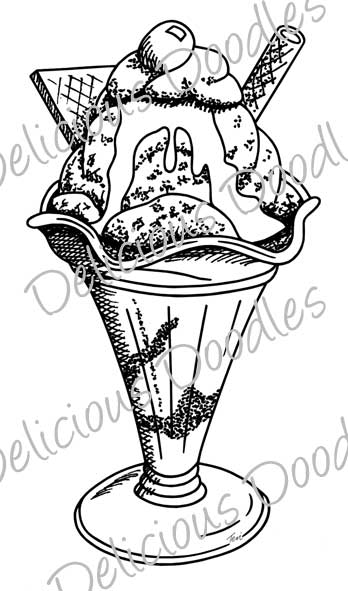 348x591 Ice Cream Sundae Drawings