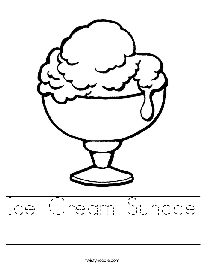 685x886 Ice Cream Sundae Worksheet