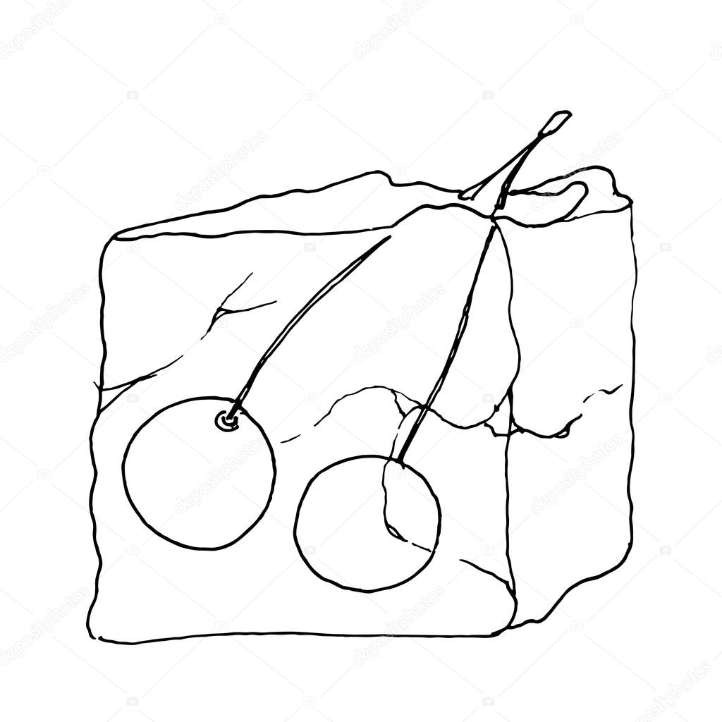 1024x1024 Ice Cube Frozen Cherries Stock Vector