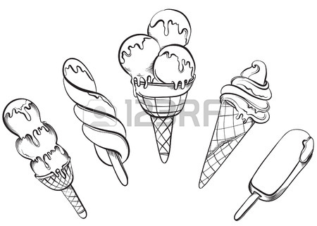 450x321 Ice Cream Cone On Black Background Stock Photos. Royalty Free