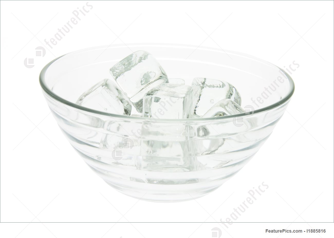 1300x926 Ice Cubes In Glass Bowl Photo