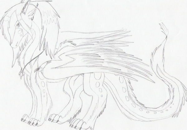 600x418 Furry Ice Dragon By Annawolfe