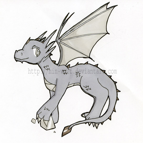 600x599 Chibi Dragon Metal By Nin Wolf