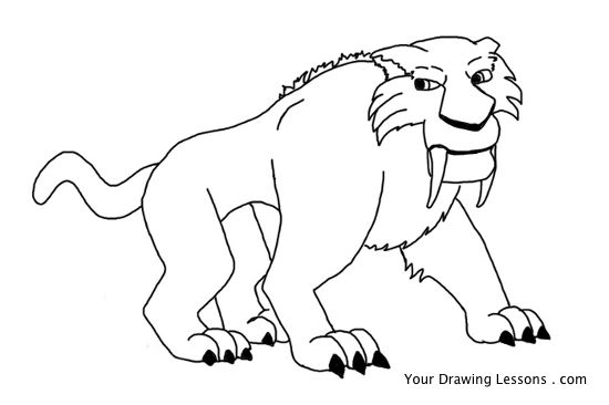 550x366 How To Draw Diego From Ice Age Your Drawing Lessons