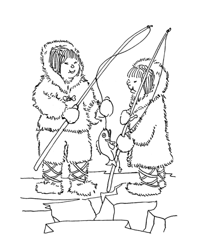 670x820 Ice Fishing Coloring Page. School Ideas Ice