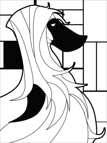 360x480 Pop Art Saluki Dog Coloring Page Free Printable Coloring Pages