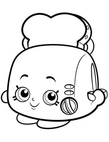 371x480 Toasty Pop White Toaster Shopkin Coloring Page Free Printable