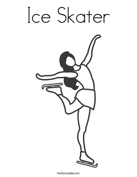 468x605 Ice Skater Coloring Page