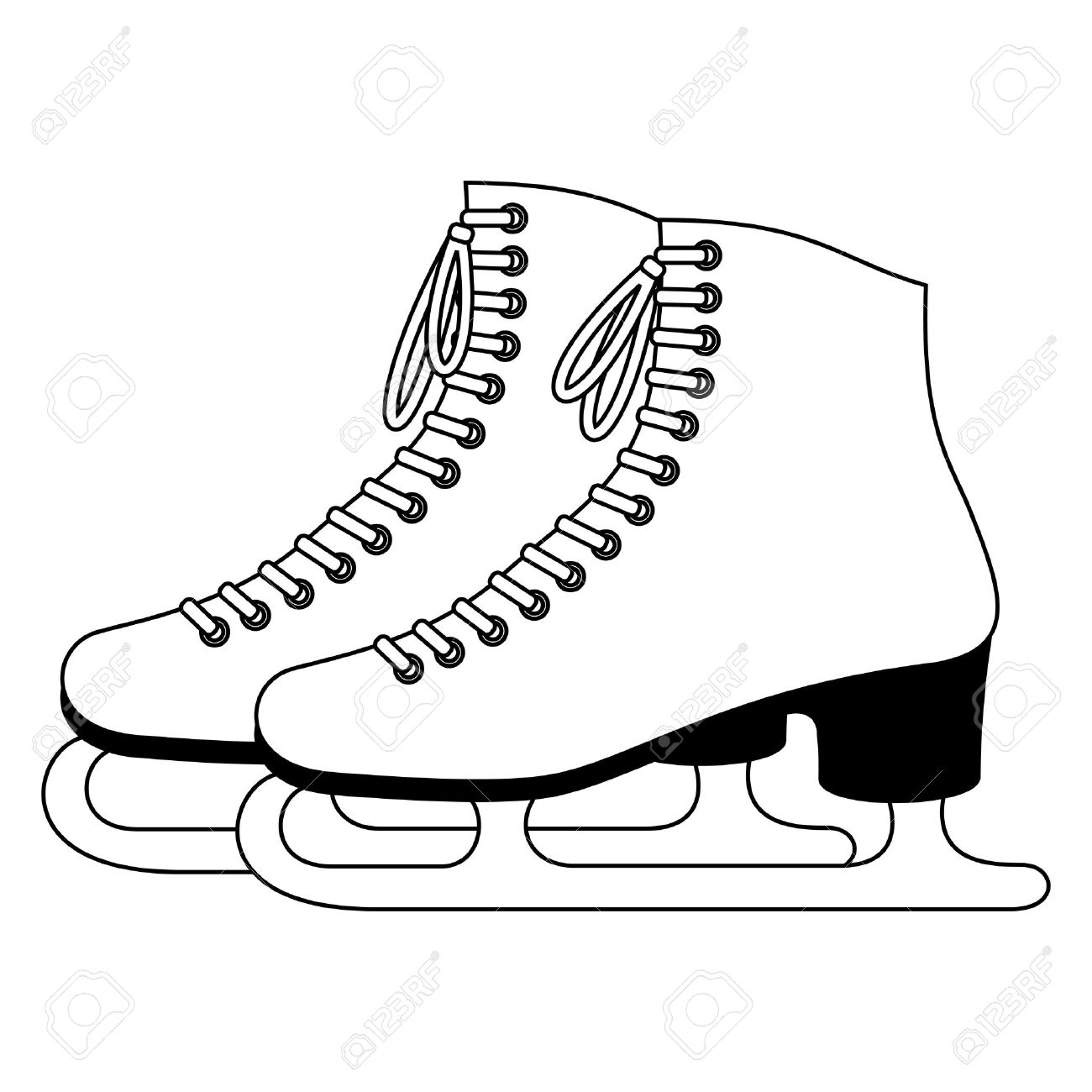 1300x1300 Ice Skates Royalty Free Cliparts, Vectors, And Stock Illustration