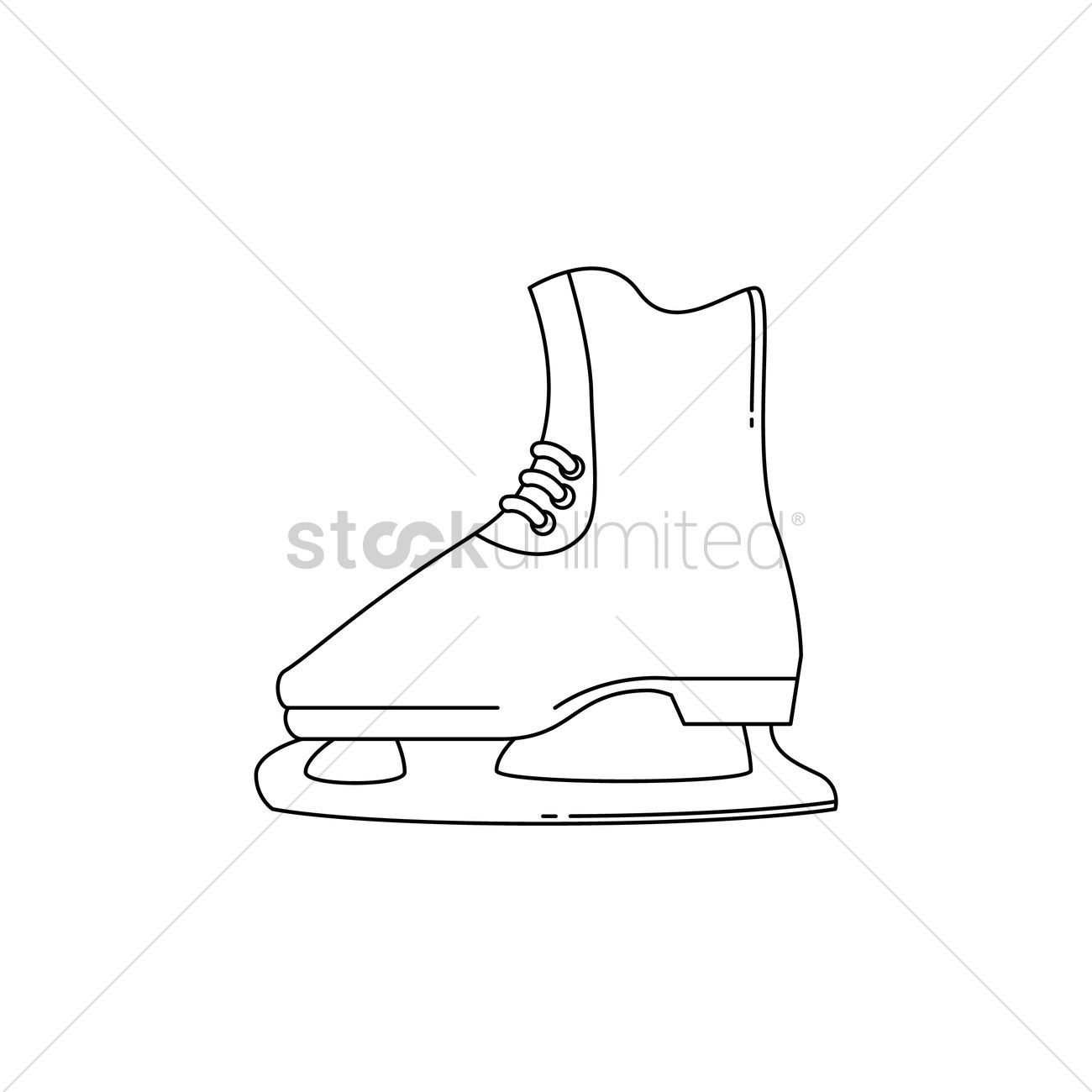 1300x1300 Ice Skate Boot Vector Image
