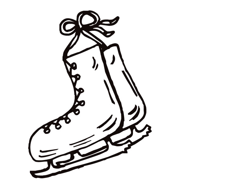 810x630 Printable Ice Skate Coloring Page