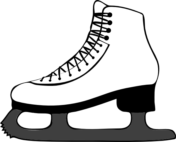 600x483 Ice Skate Side View Clip Art