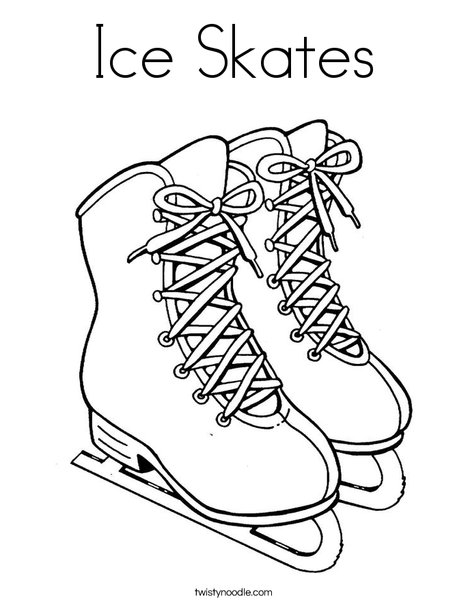 468x605 Ice Skates Coloring Page