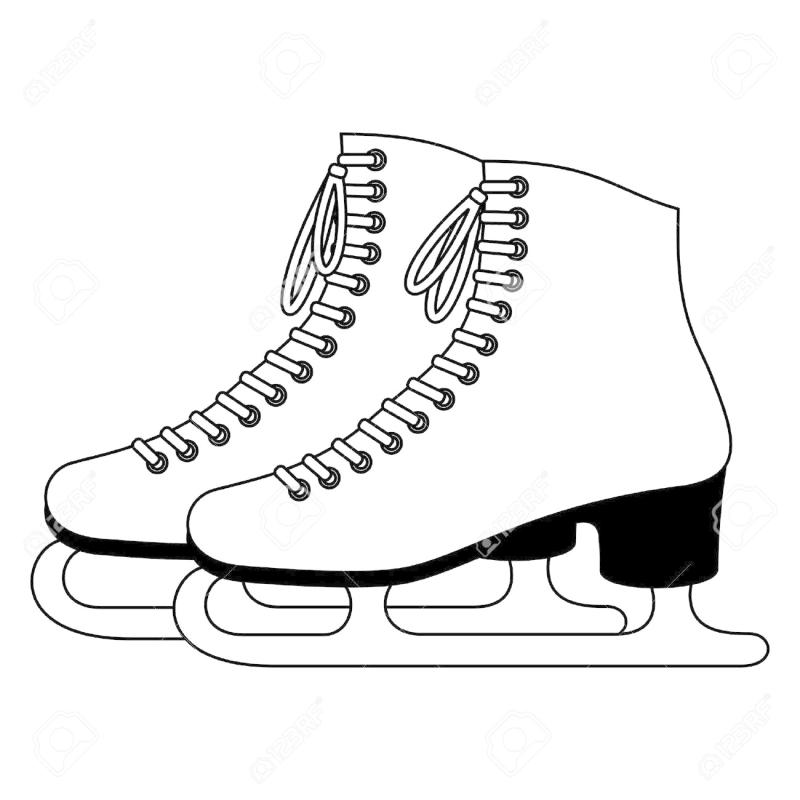 800x800 Ice Skating Shoes Clipart
