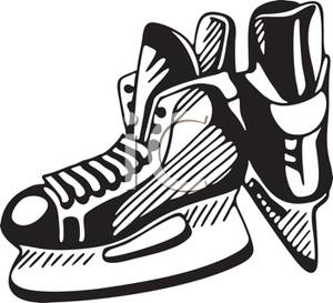 300x273 Hockey Skates Clipart