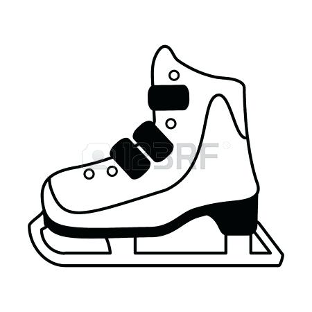 450x450 Ice Skate Outline Figure Ice Skating Shoes Outline Icon Isolated