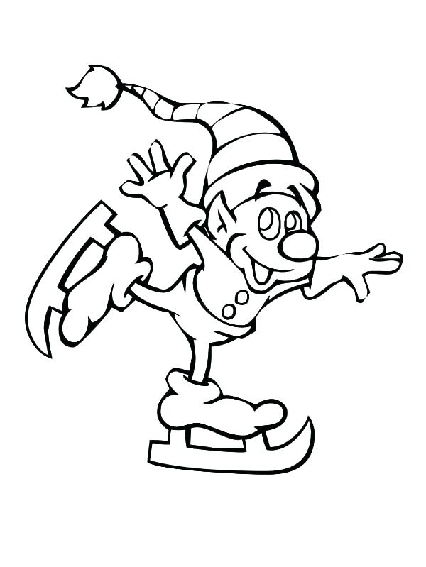 600x799 Ice Skating Coloring Pages Printable Ice Skate Colouring Page