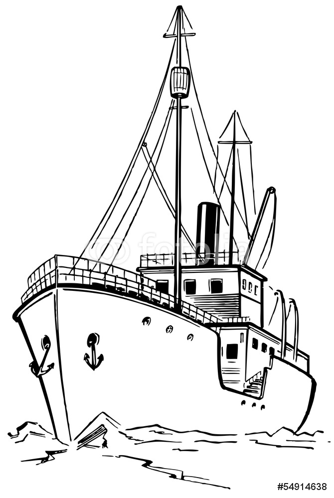 670x1000 Old Icebreaker At Sea Wall Sticker Wall Stickers