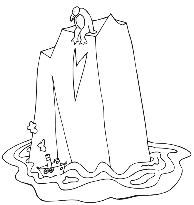 660x698 Iceberg Coloring Pages Printable Iceberg And Penguin Coloring Page