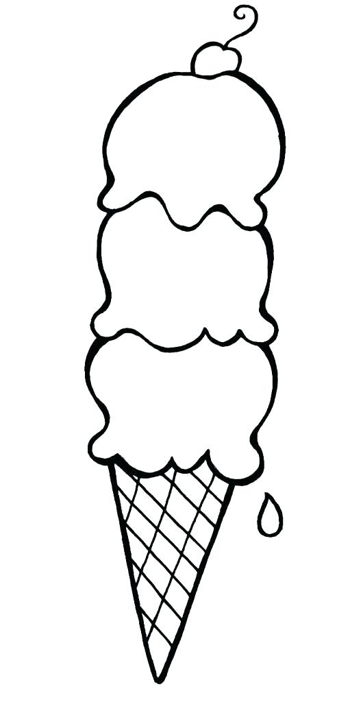 511x1024 Ice Cream Coloring Pages Free Together With Ice Cream Cone