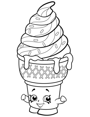 371x480 Sweet Ice Cream Dream Shopkin Coloring Page Free Printable