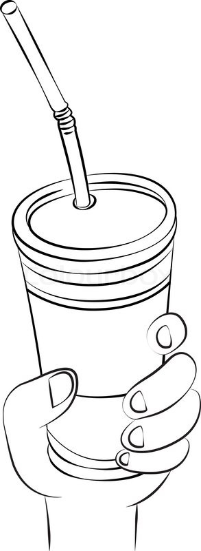 293x800 Glass Of Iced Coffee Stock Vector Colourbox