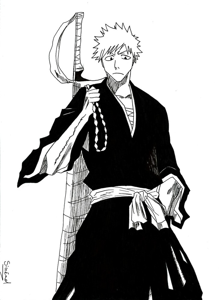 732x1000 Ichigo Kurosaki By Allikatnia