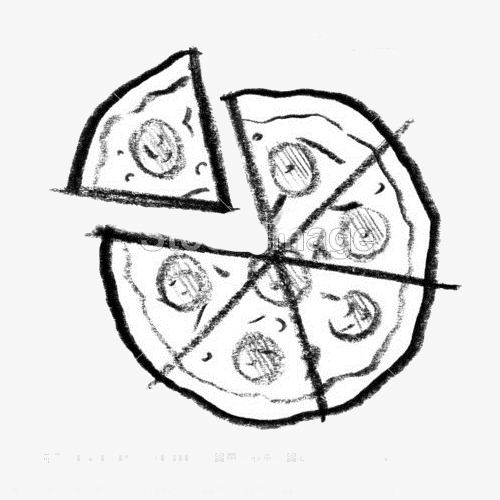 500x500 Charcoal Drawing Pizza, Pizza, Painting, Icon Png Image For Free