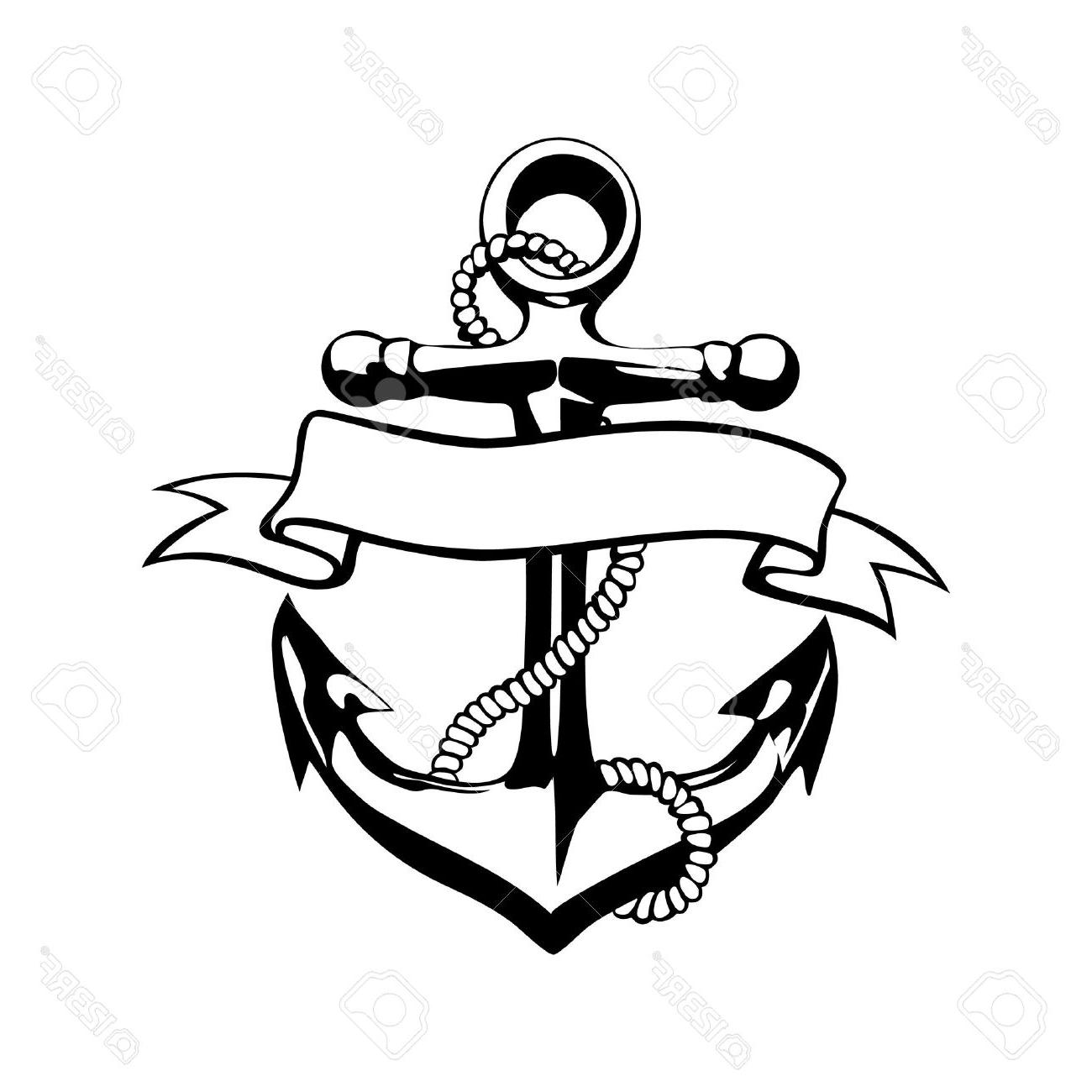 1300x1300 Best Hd Anchor Icon Vector Tattoo Logo Grunge Design Floral Hand