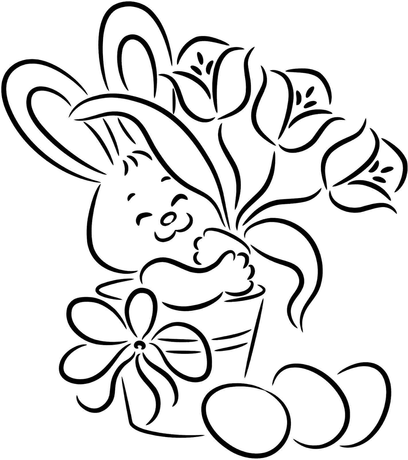 1422x1600 Simple Easter Bunny Drawing Easy Bunny Drawings For Kids Easter