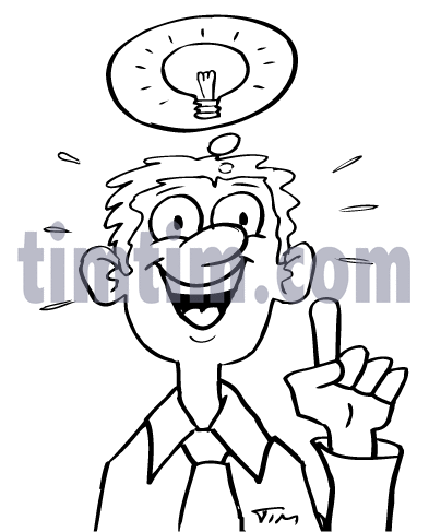 393x487 Free Drawing Of Great Idea Bw From The Category Computers Amp Money