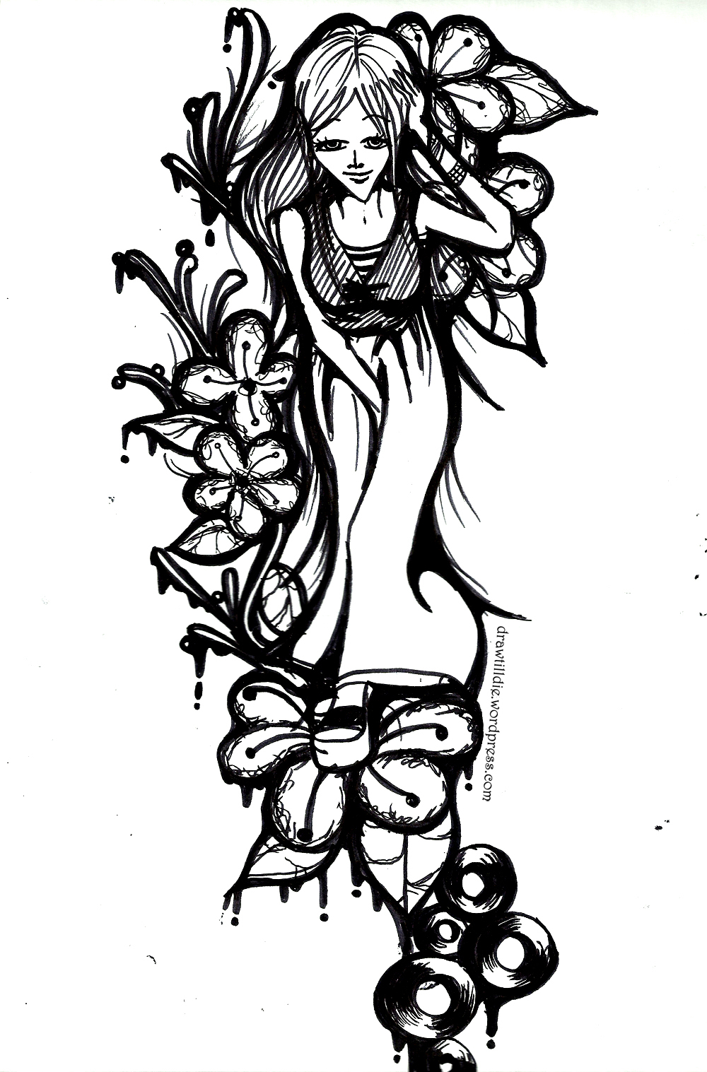 1000x1517 Black And White Drawings Of Girls Beautiful Girl Drawings