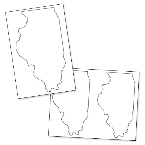 500x500 Printable Shape Of Illinois Printable