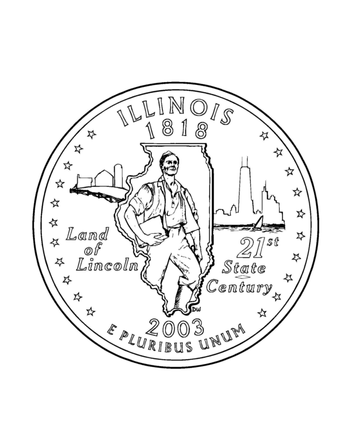 670x820 Usa Printables Illinois State Quarter