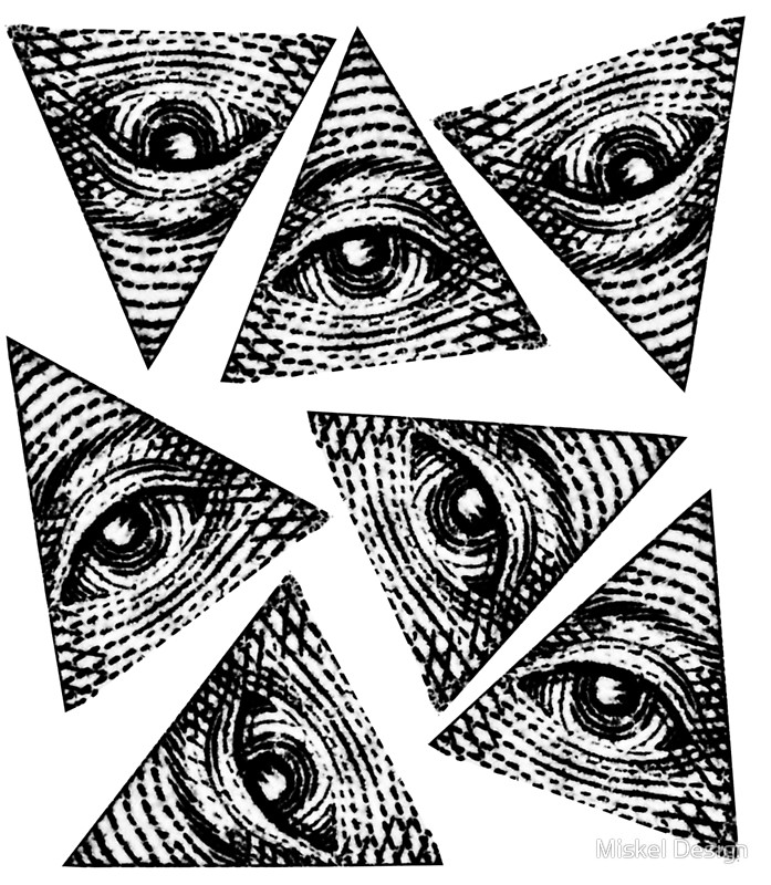 697x800 Illuminati Triangle Pattern Metal Prints By Miskel Design Redbubble