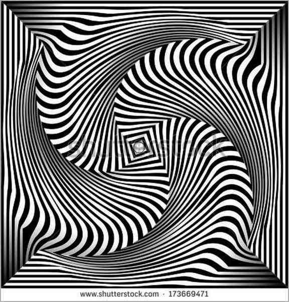 576x602 Black And White Optical Illusion Drawings