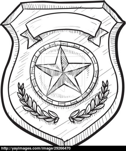 427x512 Police Badge Drawing